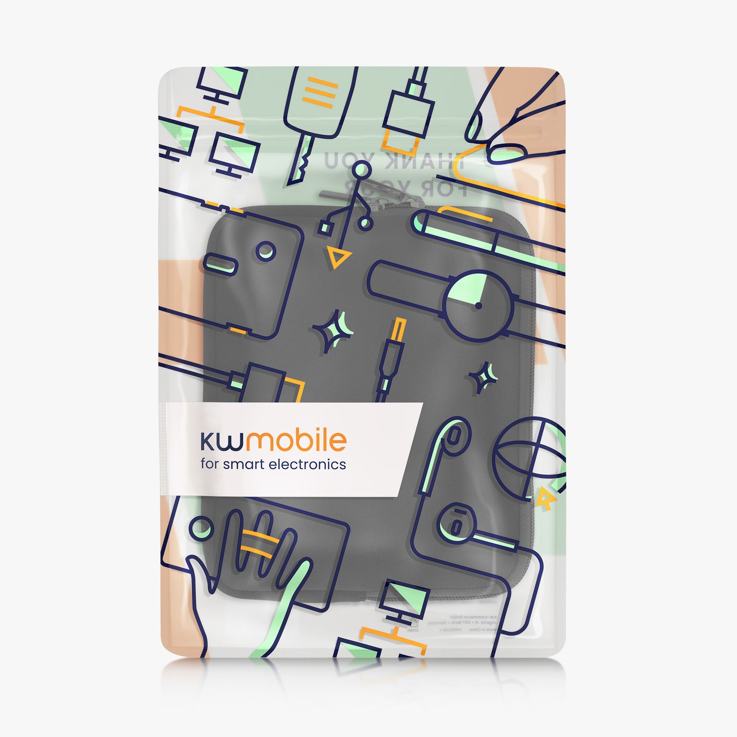 kwmobile Schutztasche für eReader - Tasche Hülle Cover Case Schutzhülle - 17,5 x 14,7 cm Innenmaße - Hüllen