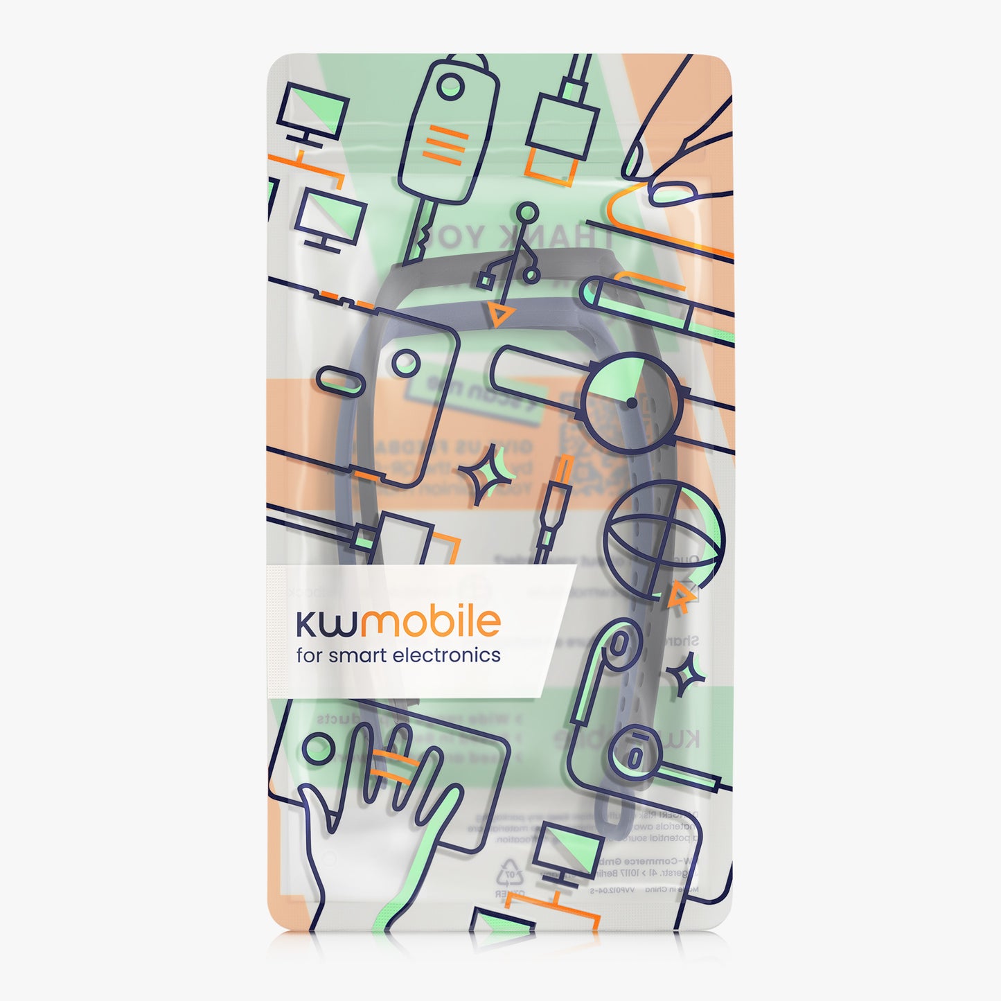 kwmobile Uhrenarmband für Xiaomi Mi Smart Band 6 / Mi Band 6 / Band 5 Armband Fitnesstracker Band Set Ersatzarmband Smartwatch