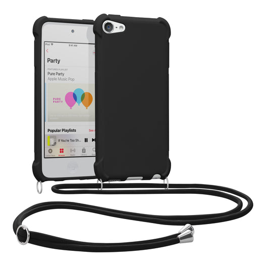 kwmobile Case Compatible with Apple iPod Touch 6G / 7G (6th and 7th Generation) - Cover with Lanyard - Silicone Protective Case