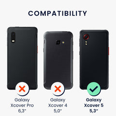 kwmobile Displayschutzfolie kompatibel mit Samsung Galaxy Xcover 5 Folie Set - Kristallklar - Displayschutz