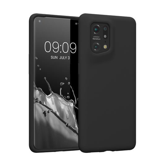 kwmobile Phone Case for Oppo Find X5 (5G) - Silicone Cover - Wireless Charging Compatible - Protective Cover