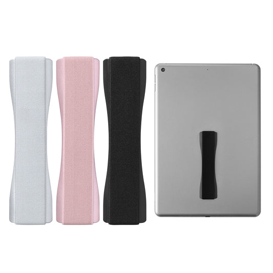 kwmobile 3x Tablet Fingerhalter Griff Halter - Selbstklebende Tablet PC Fingerhalterung kompatibel mit iPad Samsung Sony Tablets - Schwarz Rosegold Silber Schwarz  [dsg01]