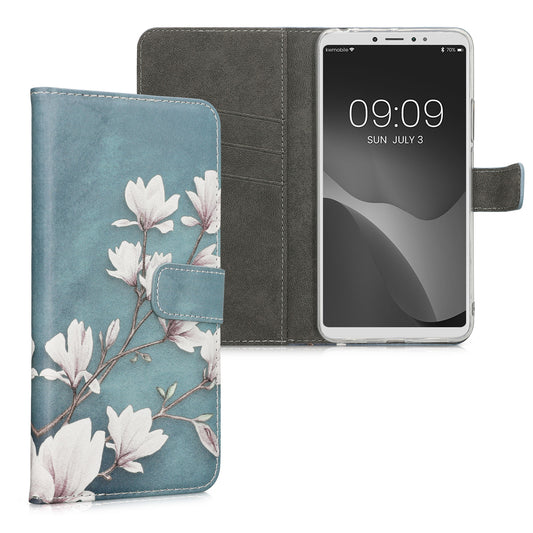 kwmobile Wallet Case Compatible with Xiaomi Mi Max 3 Cover - with Stand and Card Slots