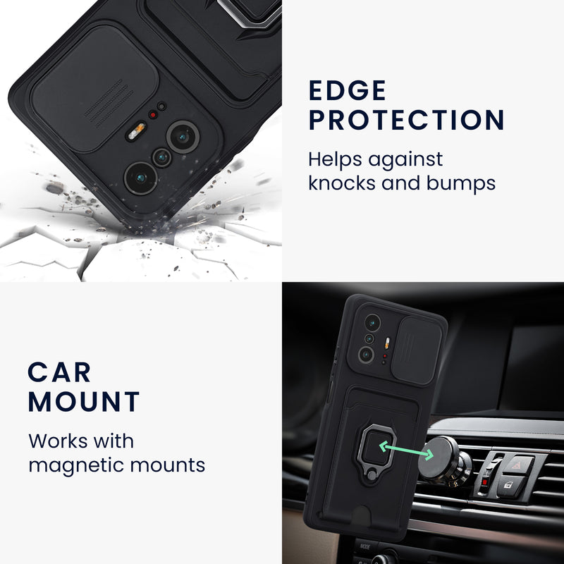 Xiaomi 11T / 11T Pro Wallet Case Silicone with Camera Cover