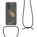 kwmobile Necklace Case compatible with Samsung Galaxy A52 / A52 5G / A52s 5G Silicone Cover with Lanyard Transparent Jungle