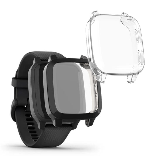 kwmobile Protective Cover for Garmin Venu Sq Music / Sq Fullbody Display Cover Set