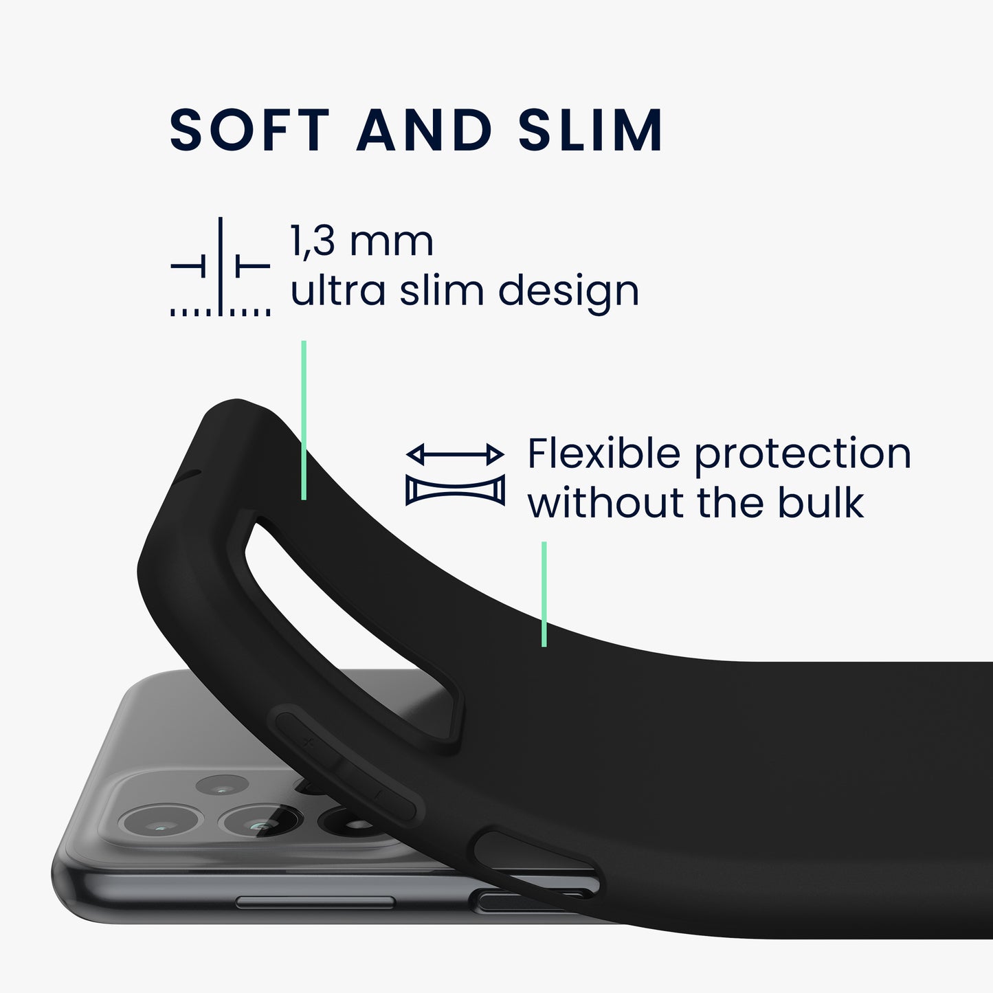 kwmobile Case for Samsung Galaxy A23 4G / 5G - Wireless Charging - Protective Cover