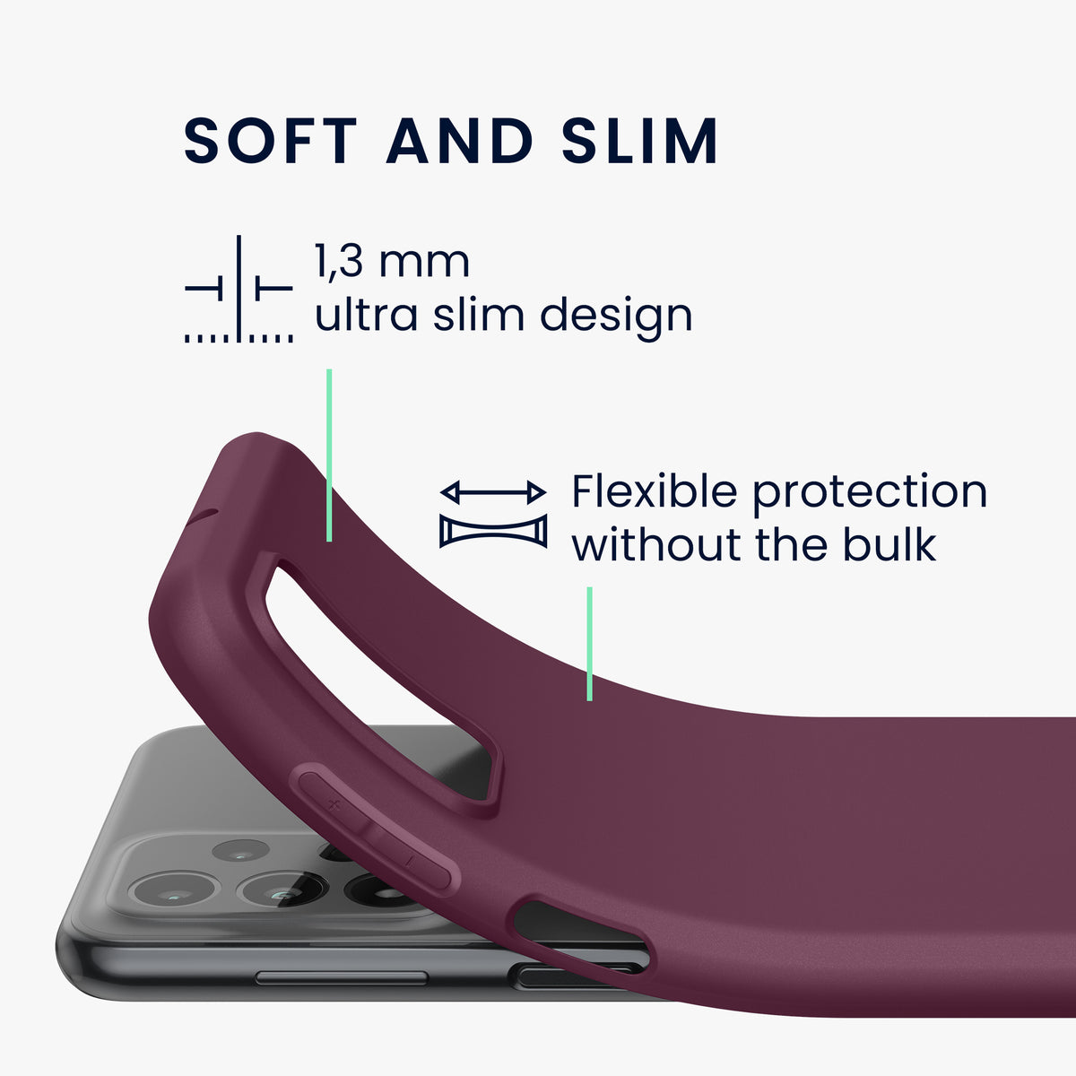 kwmobile Case for Samsung Galaxy A23 4G / 5G - Wireless Charging - Protective Cover