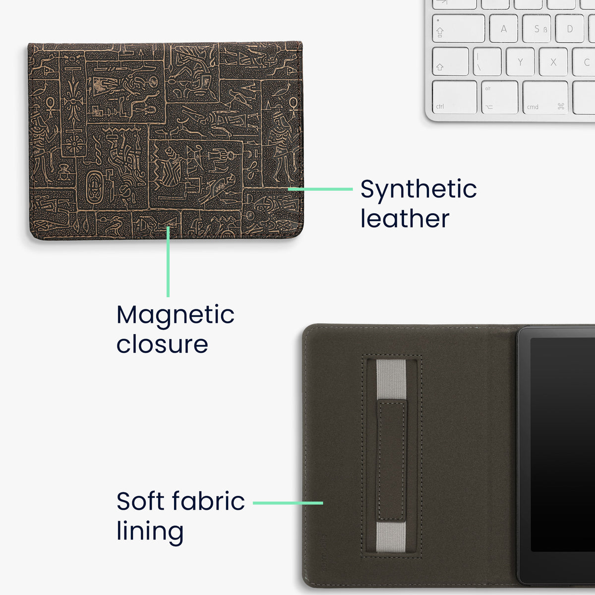Flip Case with Hand Strap for Kindle Paperwhite 11th Generation 2021 Just One More Chapter