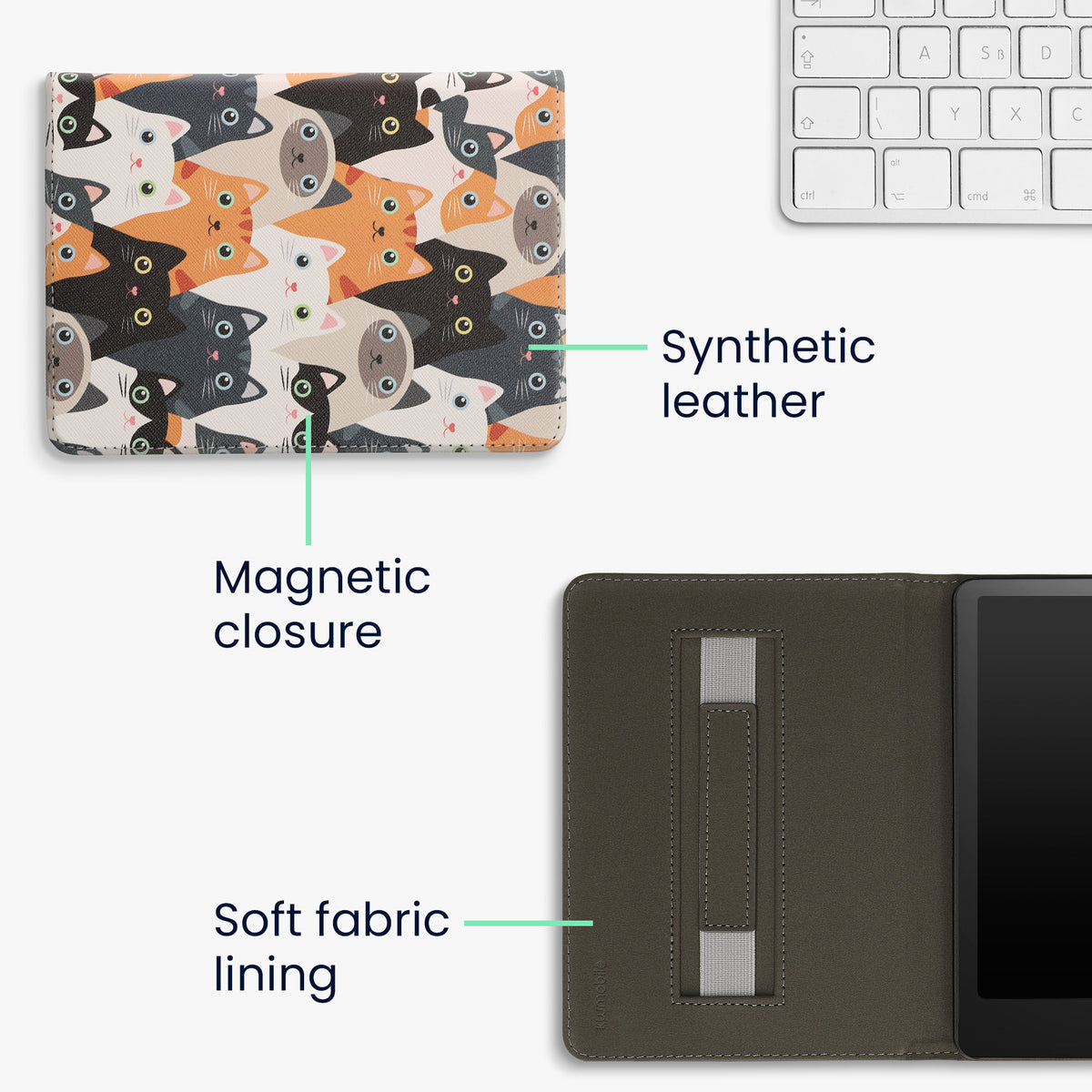 Flip Case with Hand Strap for Kindle Paperwhite 11th Generation 2021 Just One More Chapter