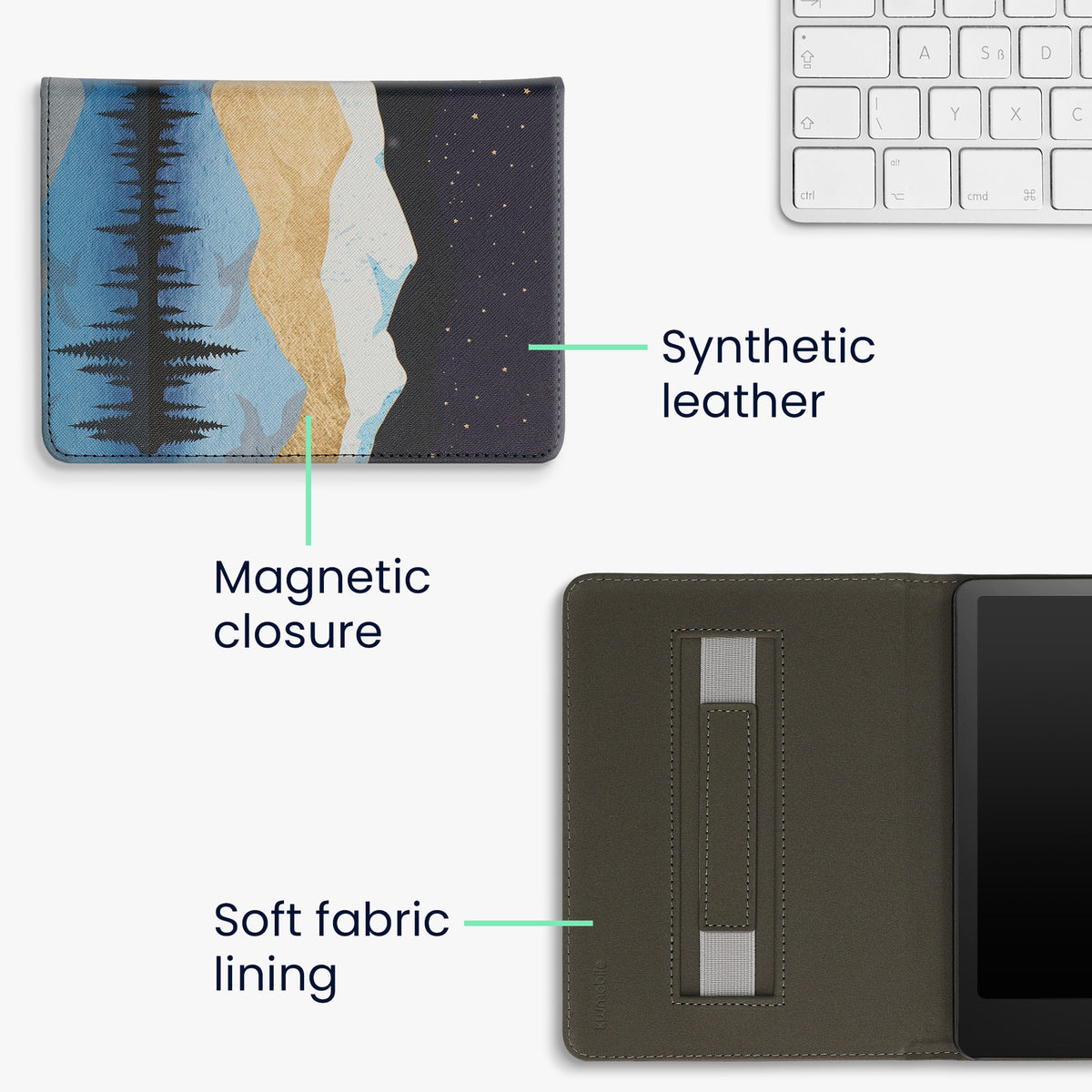 Flip Case with Hand Strap for Kindle Paperwhite 11th Generation 2021 Just One More Chapter