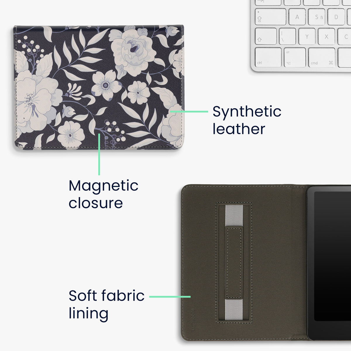 Flip Case with Hand Strap for Kindle Paperwhite 11th Generation 2021 Just One More Chapter