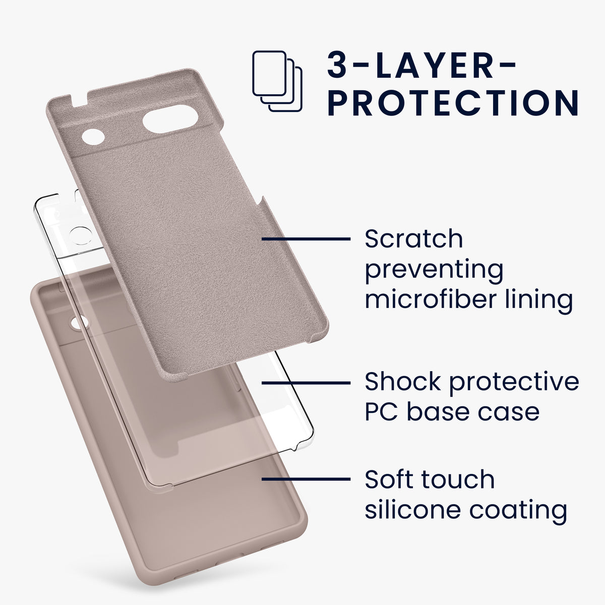 kwmobile Phone Case for Google Pixel 6a Case Wireless Charging