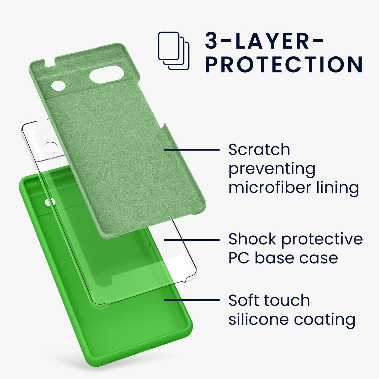 kwmobile Phone Case for Google Pixel 6a Case Wireless Charging