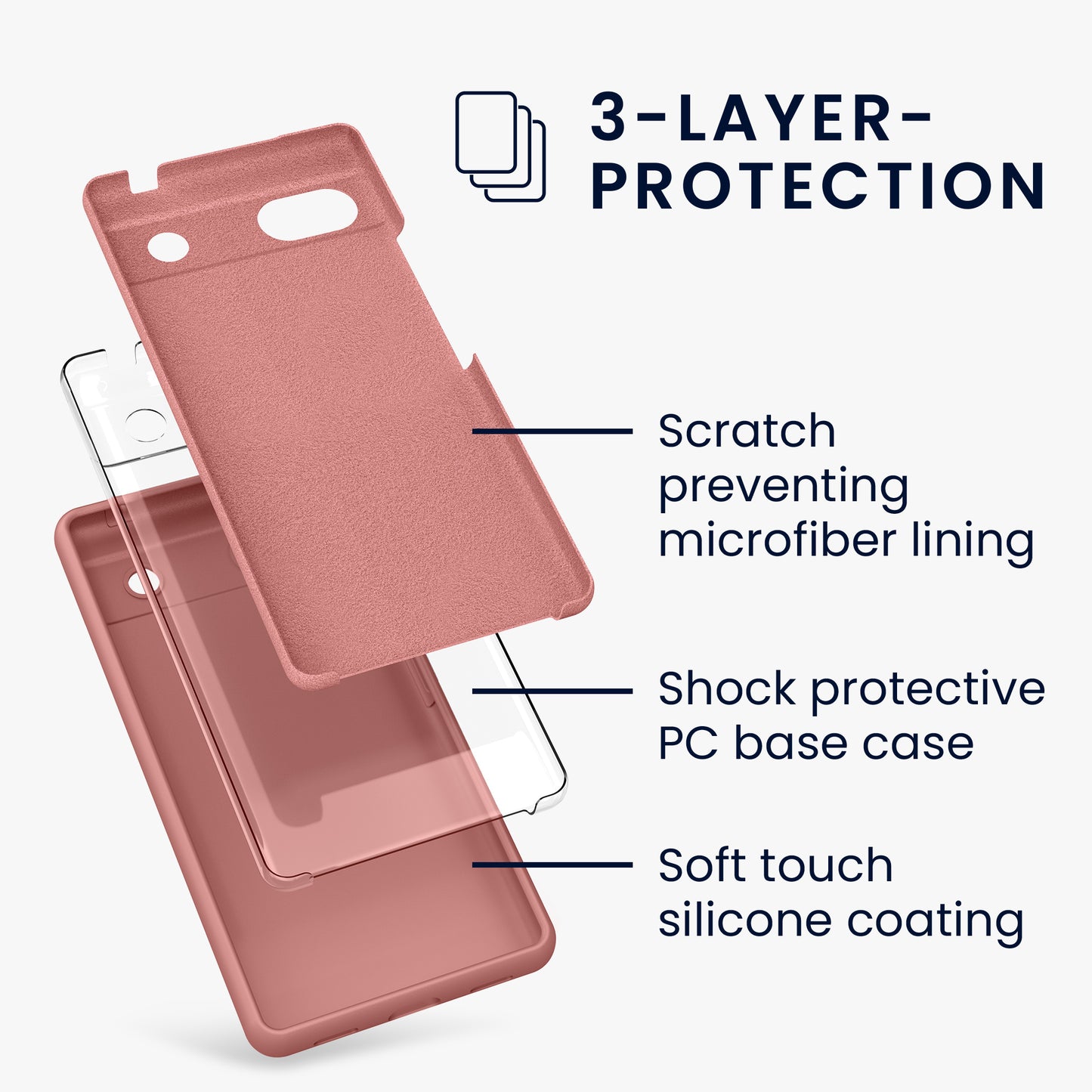 kwmobile Phone Case for Google Pixel 6a Case Wireless Charging