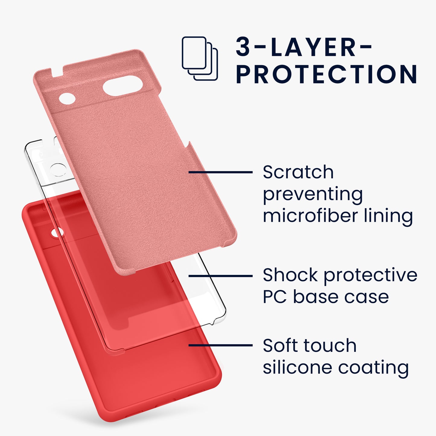 kwmobile Phone Case for Google Pixel 6a Case Wireless Charging