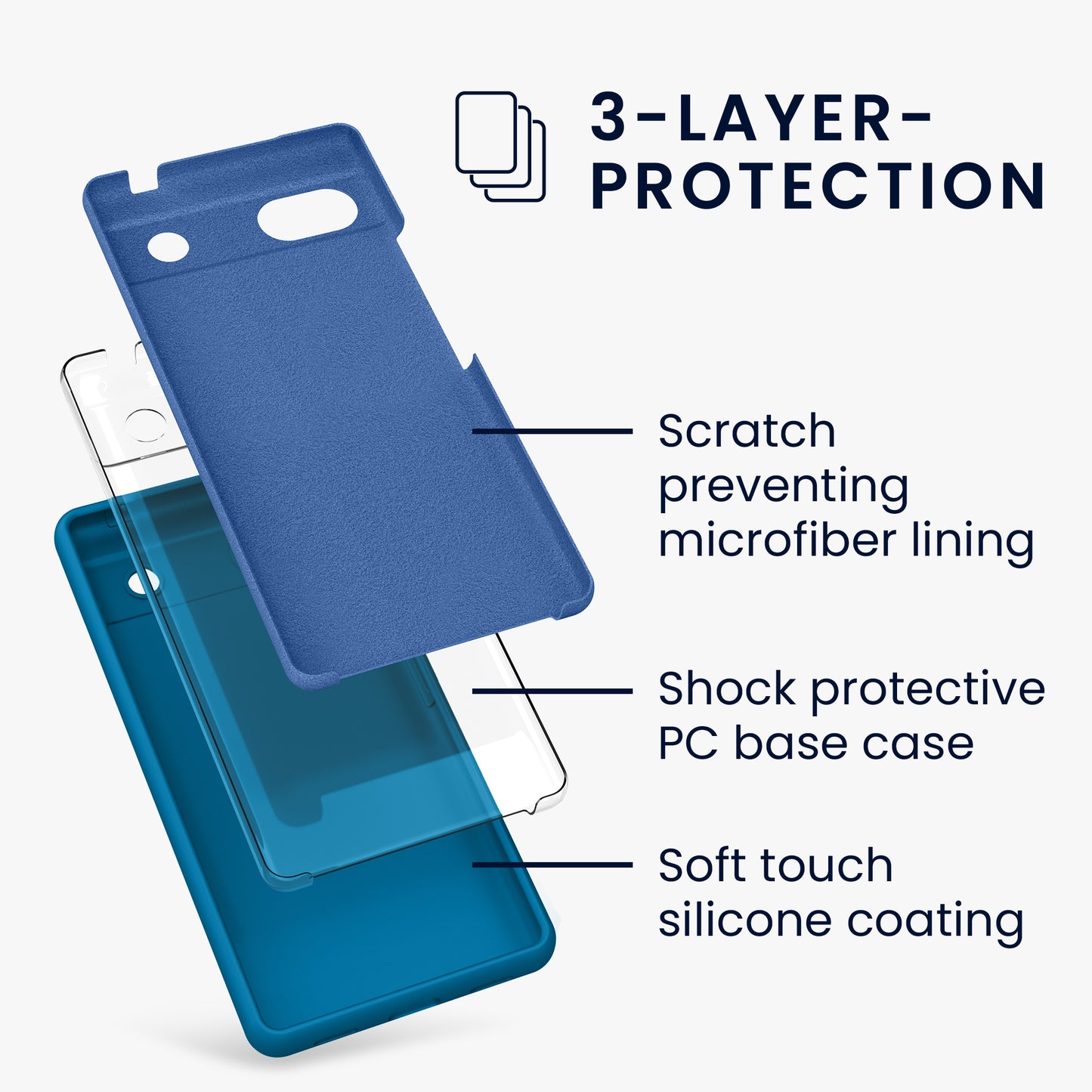 kwmobile Phone Case for Google Pixel 6a Case Wireless Charging