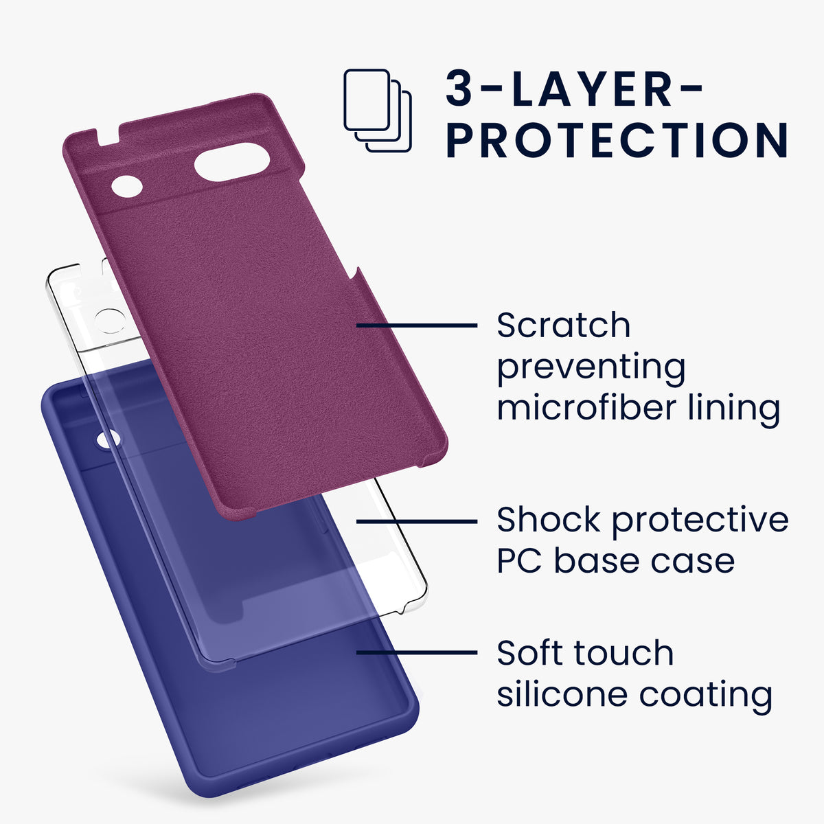 kwmobile Phone Case for Google Pixel 6a Case Wireless Charging