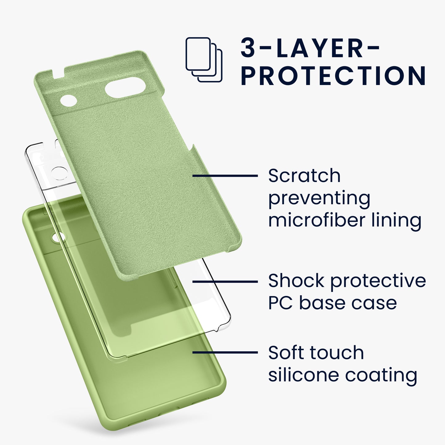 kwmobile Phone Case for Google Pixel 6a Case Wireless Charging