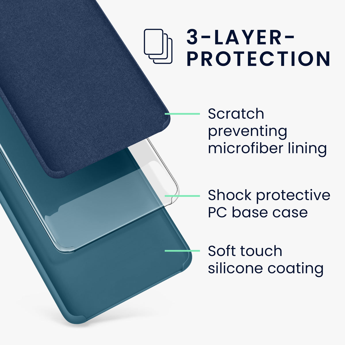 Rubberized Silicone Phone Case for Samsung Galaxy M23 5G