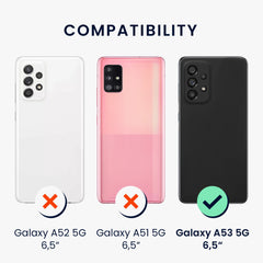 kwmobile Displayschutzfolie kompatibel mit Samsung Galaxy A53 5G Folie - Kristallklar - Displayschutz