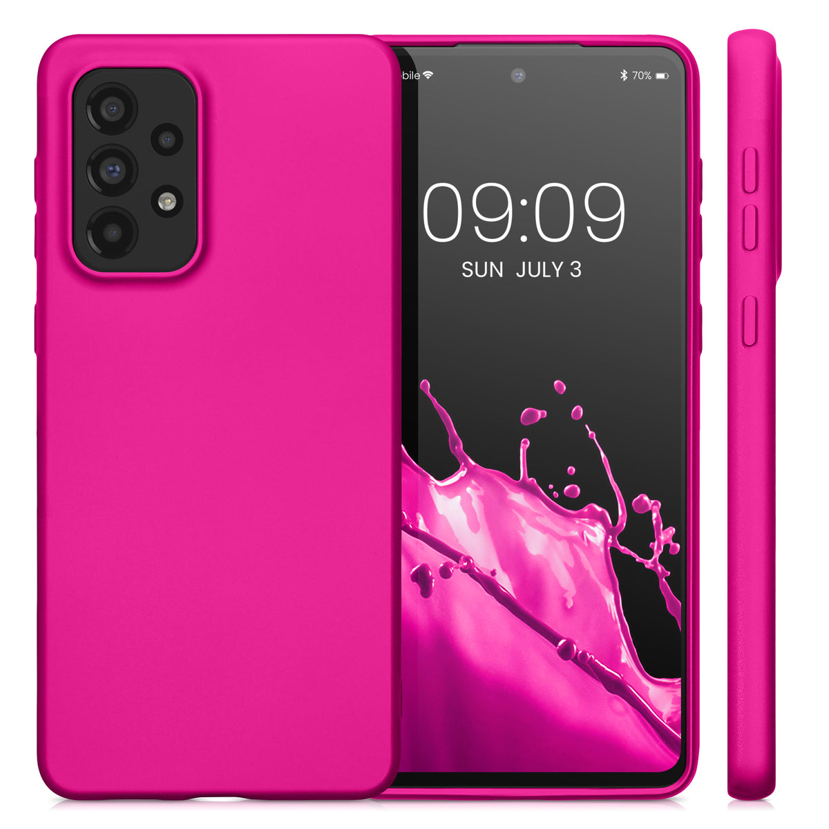 Samsung Galaxy A33 5G Silicone Phone Case Metallic Pink