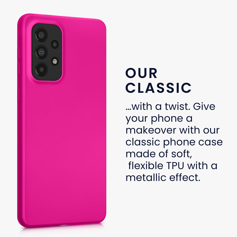 Samsung Galaxy A33 5G Silicone Phone Case Metallic Pink