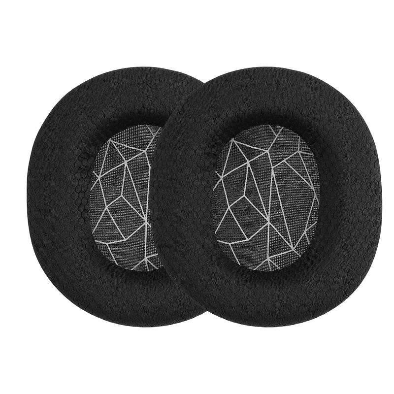 kwmobile 2x Ohr Polster für SteelSeries Arctis 3 / Arctis 5 / Arctis 7 / Arctis 9 / Arctis 9X Ohrpolster - Ersatz Ohrpolster - Kopfhörer Ersatzteile - Kopfhörer Ersatzpolster für Over Ear Headphones Schwarz  [dsg02]
