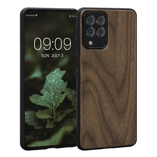 Samsung Galaxy M53 5G Walnut Wood Case with TPU Bumper