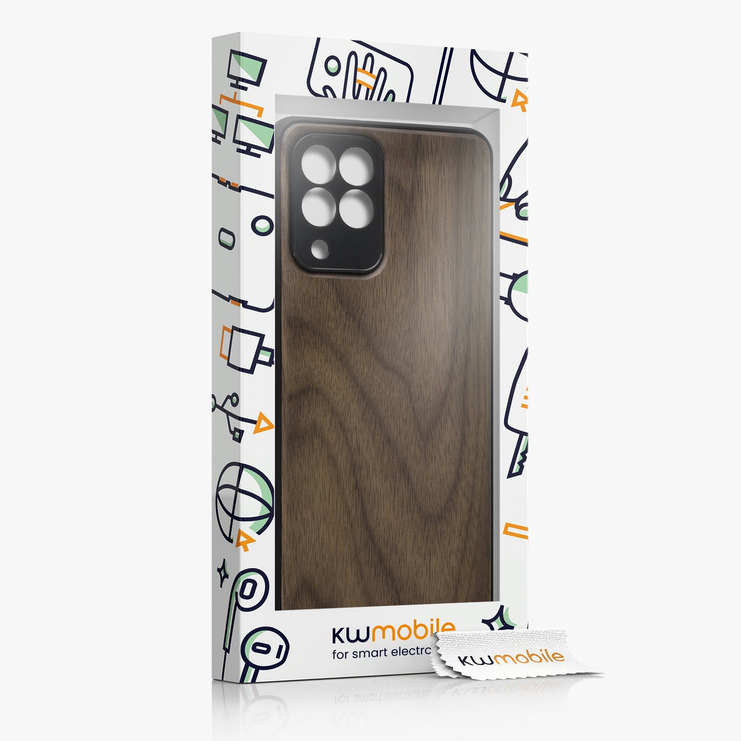 Wooden Case with TPU Bumper for Samsung Galaxy M53 5G Walnut Wood
