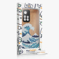 Wooden Hard Case with TPU Bumper for Xiaomi Redmi Note 11 Pro+ 5G / Note 11 Pro Plus 5G Wood Japanese Wave