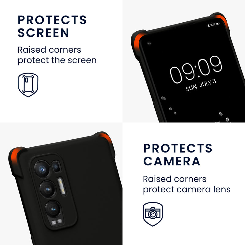 kwmobile Necklace Case compatible with Oppo Find X3 Neo - Cover with Lanyard - Silicone Protective Case