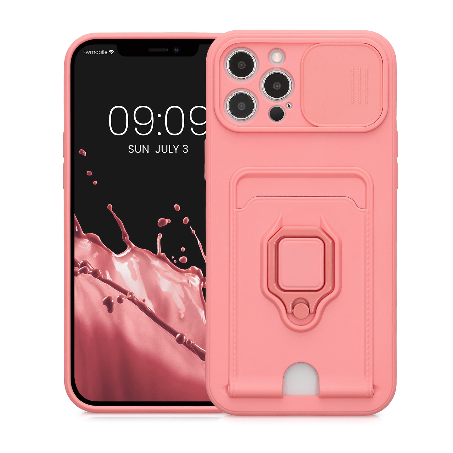 kwmobile Case compatible with Apple iPhone 12 Pro Max - Soft Case with Camera Protection - Card Slot