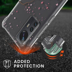 Xiaomi 12 / 12X Silicone Necklace Phone Case Cherry Blossom Petals