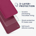 Rubberized Silicone Case for Motorola Moto G22 in Rhubarb Red