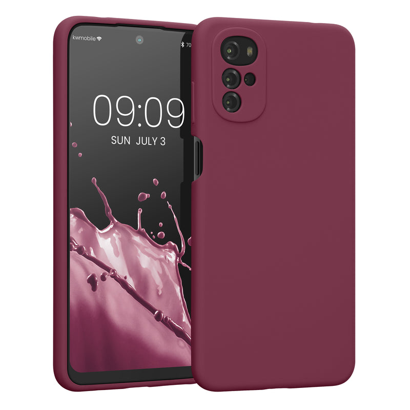 Rubberized Silicone Case for Motorola Moto G22 in Rhubarb Red