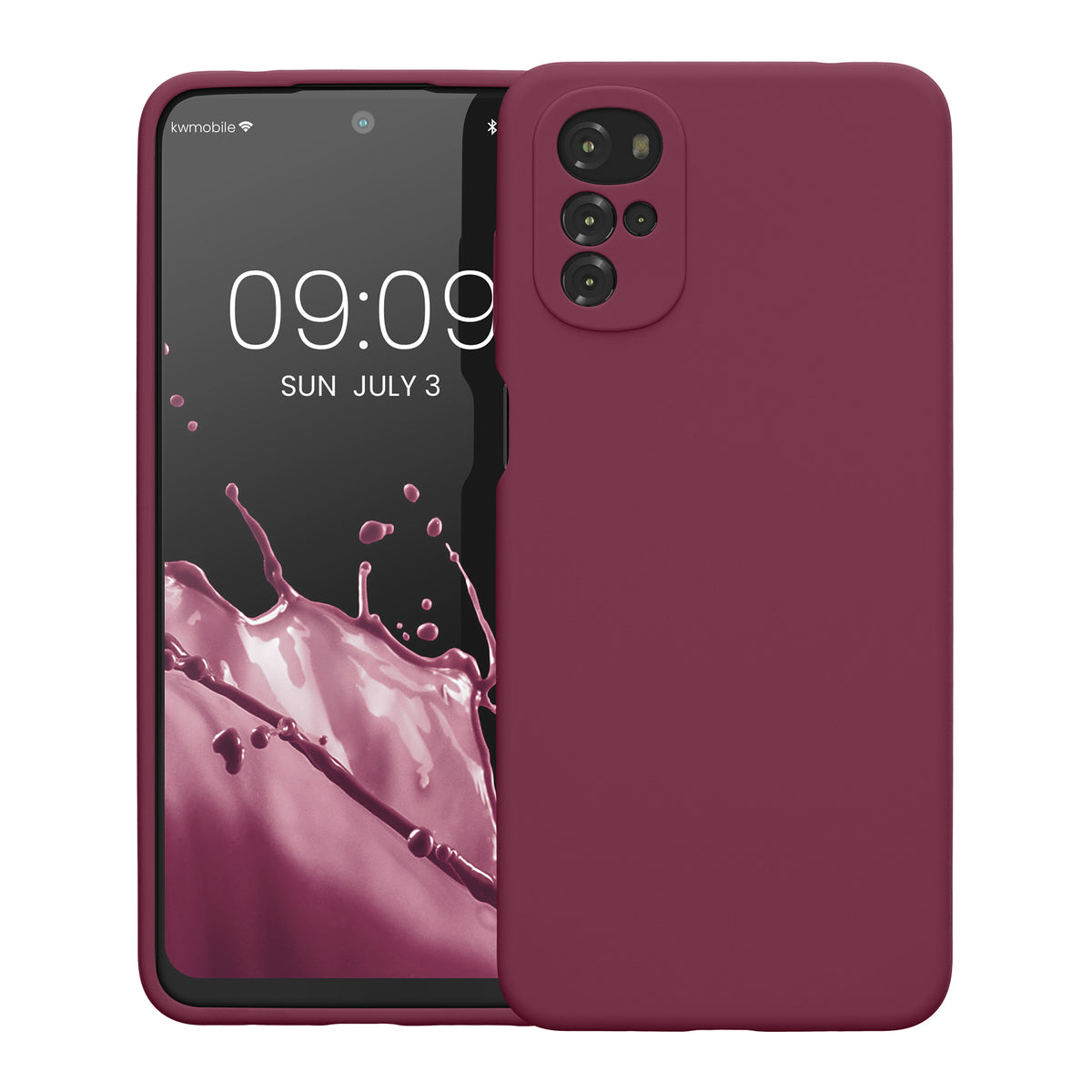 Rubberized Silicone Case for Motorola Moto G22 in Rhubarb Red