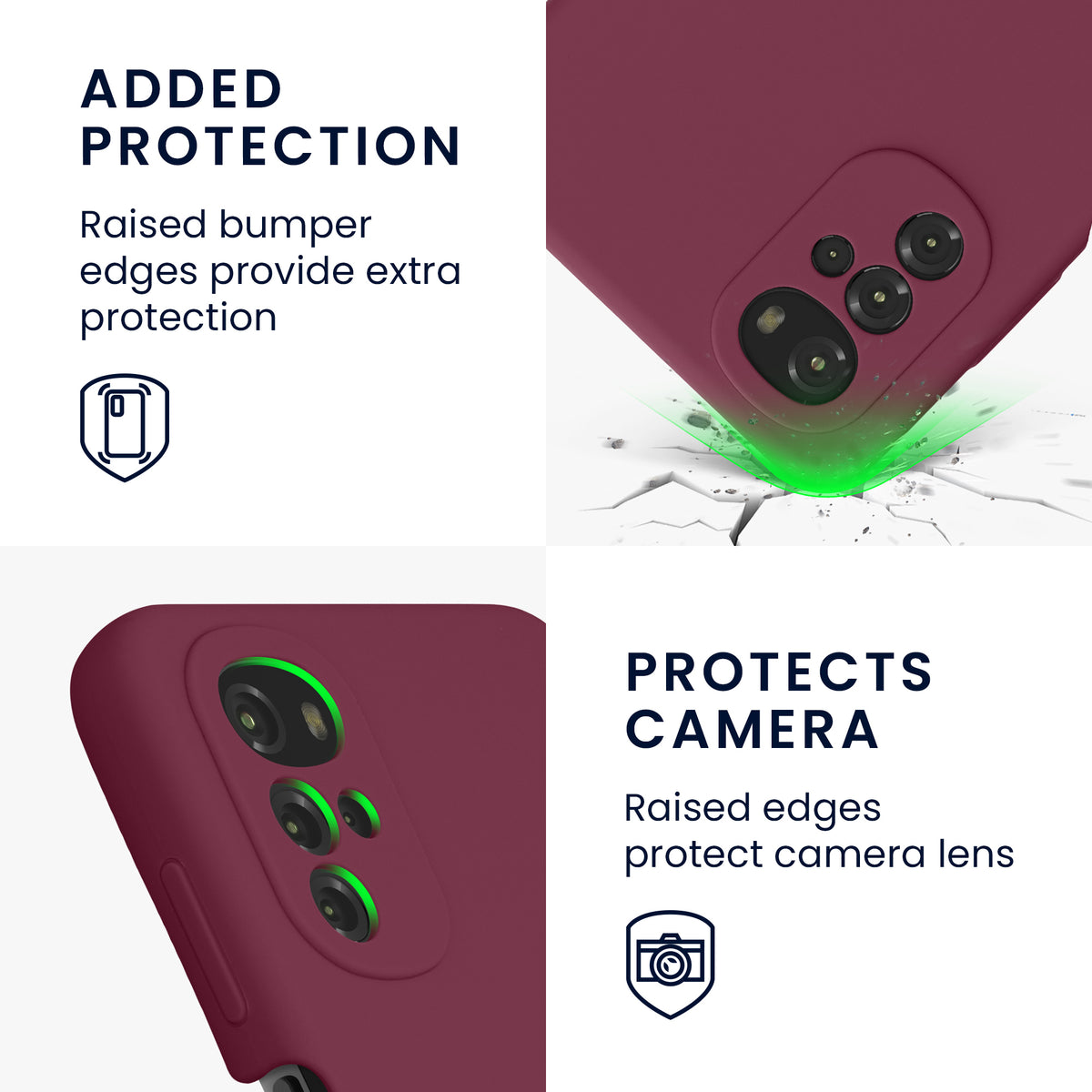 Rubberized Silicone Case for Motorola Moto G22 in Rhubarb Red