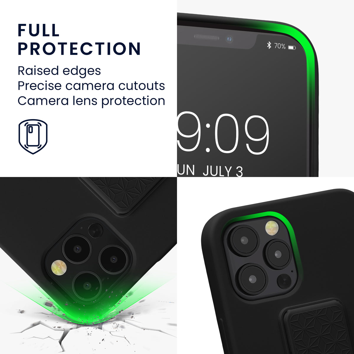 iPhone 12 Pro Max Phone Case with Finger Holder and Stand