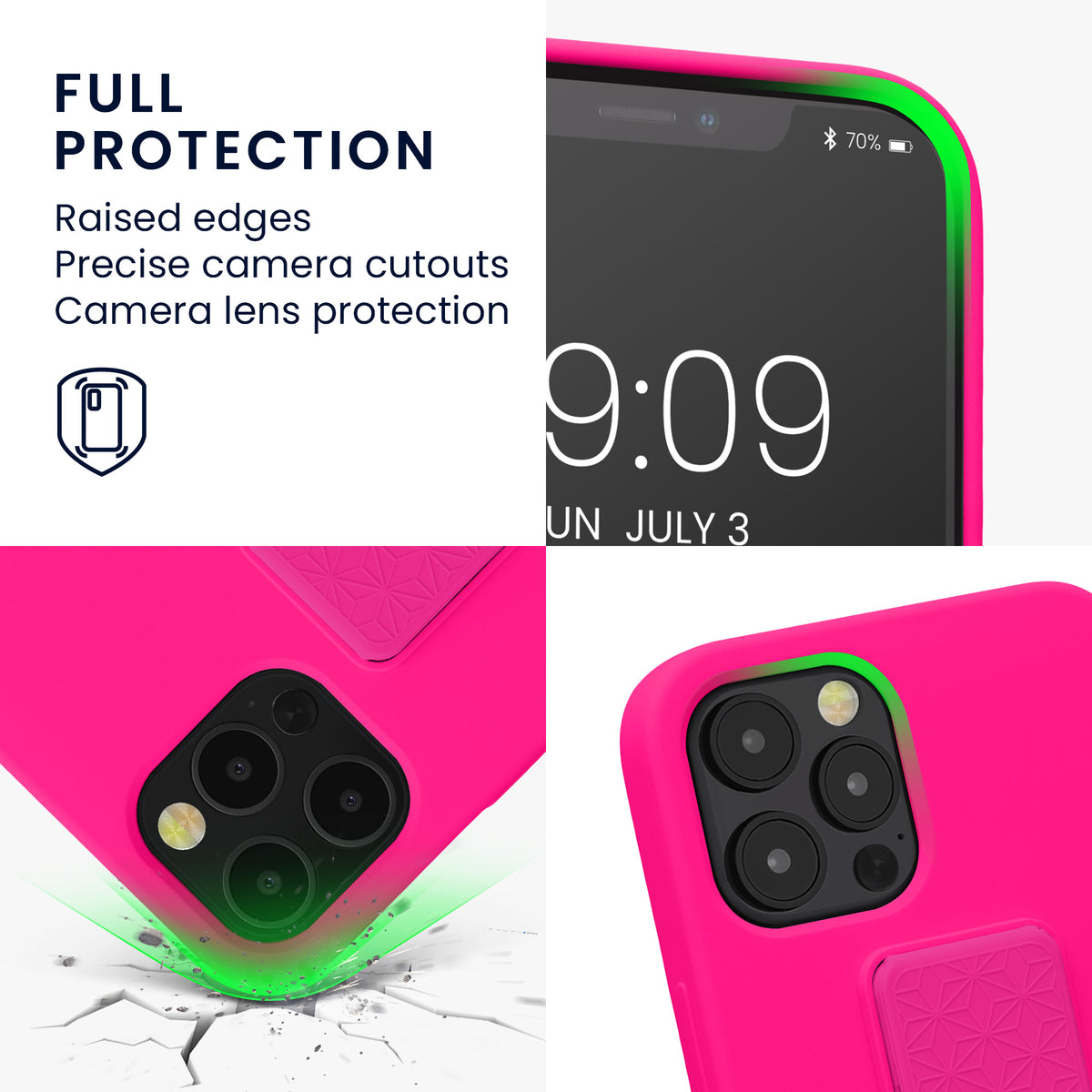 iPhone 12 Pro Max Phone Case with Finger Holder and Stand
