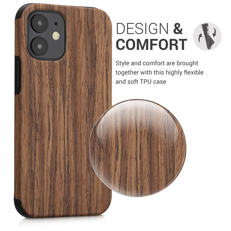 iPhone 12 mini Wood Finish Back Cover