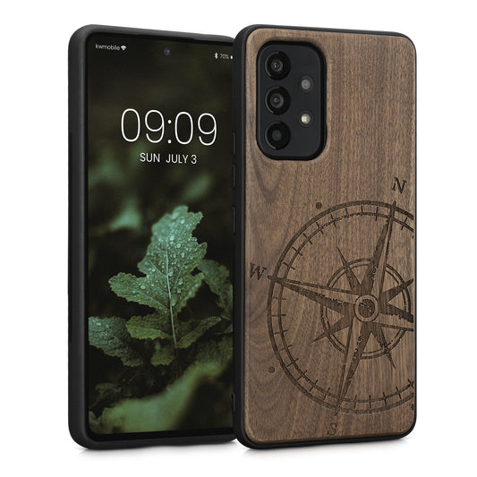 kwmobile Case Compatible with Samsung Galaxy A53 5G - Phone Cover - TPU Phone Case Compass Vintage