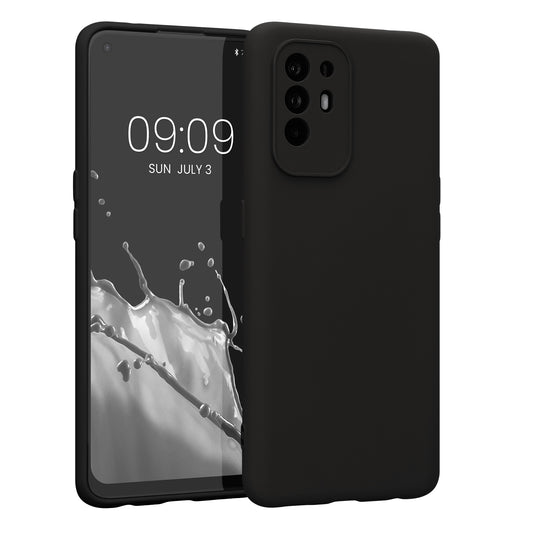 kwmobile Slim Case kompatibel mit Oppo A94 (5G) Hülle - Handyhülle aus Silikon in Schwarz Schwarz  