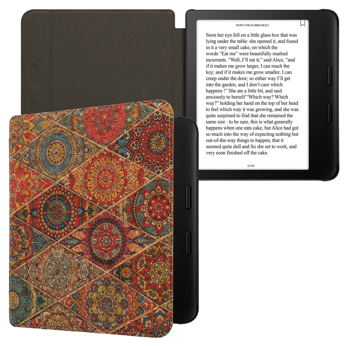 Tolino Vision 6 Cork Flip Case Mandala Tiles