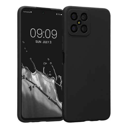 kwmobile Handyhülle für HONOR X8 Hülle - weiches Handy Silikon Case - Schutzhülle Cover - Schwarz matt Schwarz matt  