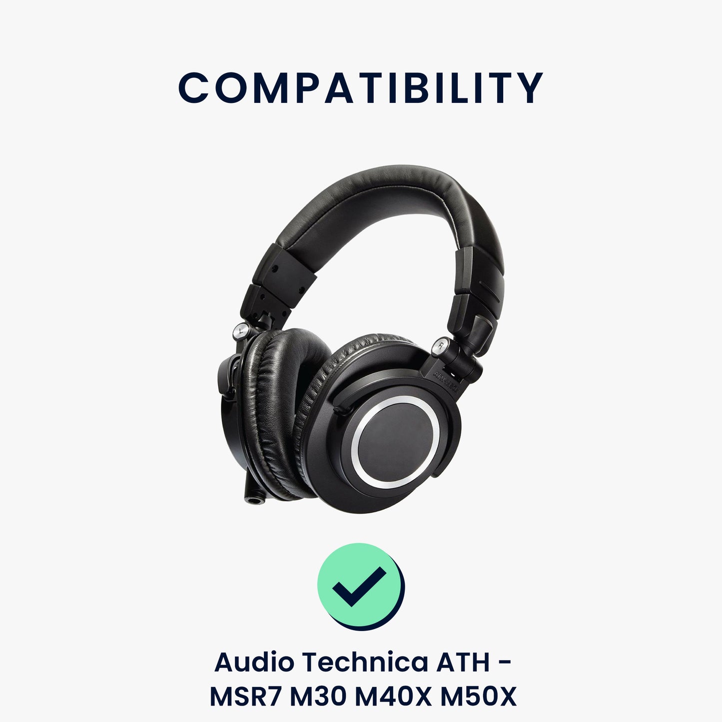 kwmobile Ohr Polster für Audio Technica ATH - MSR7 M30 M40X M50X Ohrpolster Ersatz Ohrpolster Kopfhörer Ersatzteile