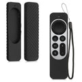 kwmobile Hülle Fernbedienung kompatibel mit Apple TV 4K 2021 (2nd Generation) Hülle - Silikon Case für TV Zubehör in Schwarz Schwarz  