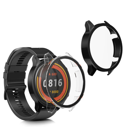 kwmobile 2x Glas Hülle für Xiaomi Mi Watch / Mi Watch Color Sport Schutzhülle - Fullbody Fitnesstracker Case Set aus Glas - Schwarz Transparent Schwarz  [dsg01]