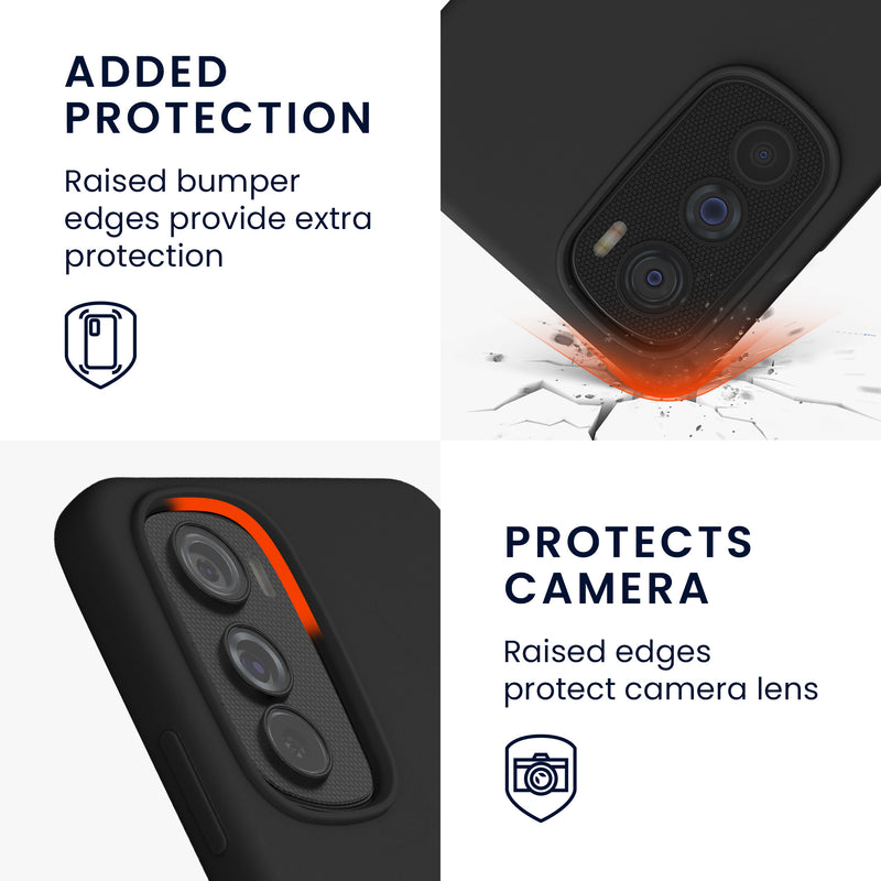 kwmobile Handyhülle für Motorola Edge 30 Case Silikon Kabelloses Laden Schutzhülle Cover
