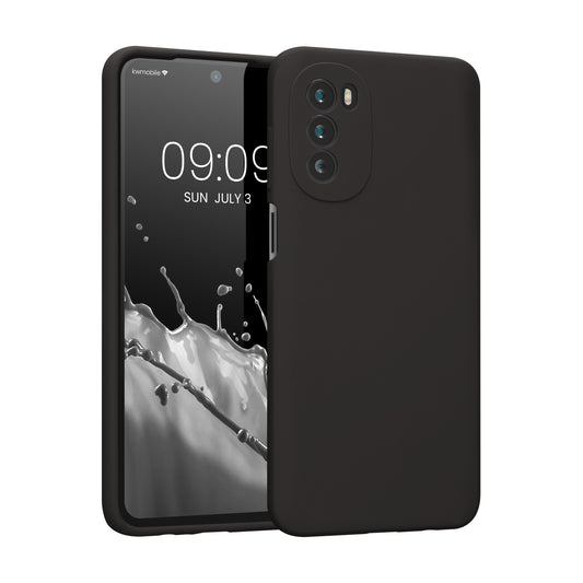 kwmobile Handyhülle für Motorola Moto G52 / Moto G82 5G Hülle - Case Silikon - Kabelloses Laden - Schutzhülle Cover in Schwarz Schwarz  